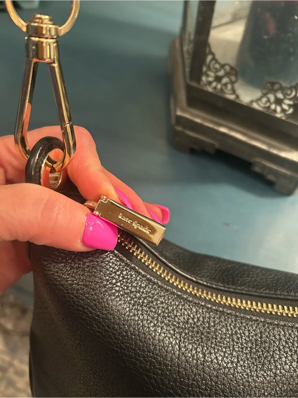 Kate Spade Rosie Black Pebbled Leather Crossbody Black/Cream Logo Strap - Picture 15 of 17